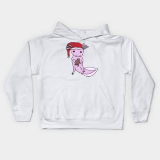 Christmas axolotl Kids Hoodie